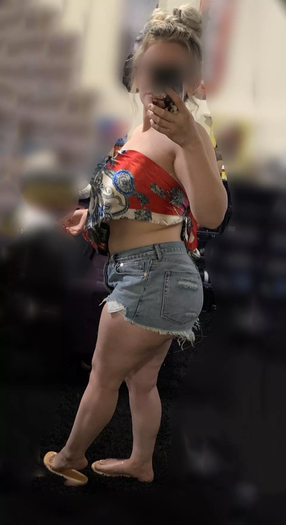 I love dressing her slutty an watching her get checked out.. Really want someone to borrow her in front of me . Who’s up for it? posted by Fxkmychick