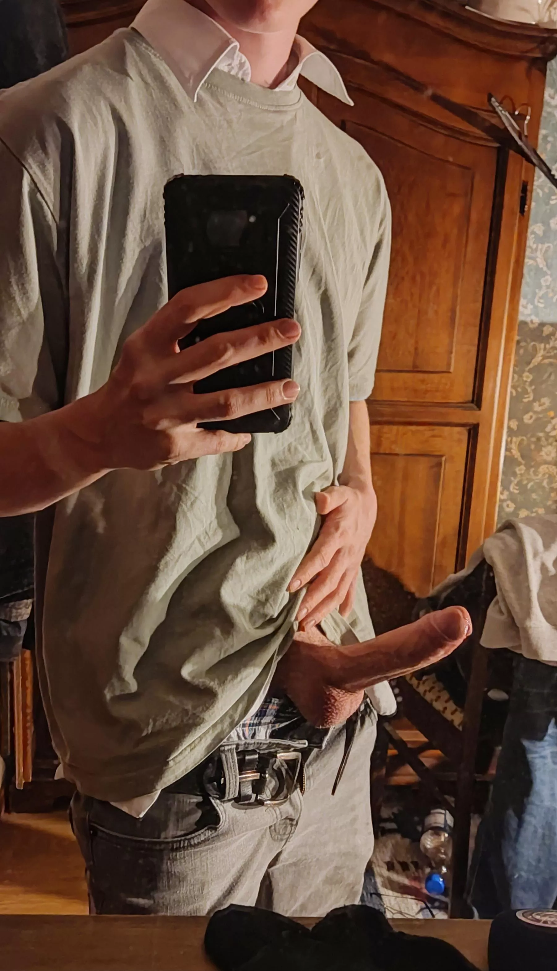 I love oversized shirts, you never know what's beneath 🚀 posted by nichtichlol