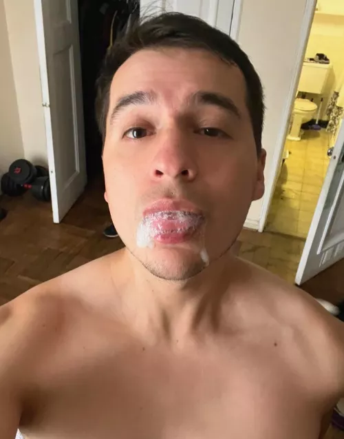 I love playing with cum by OFMartinPescador