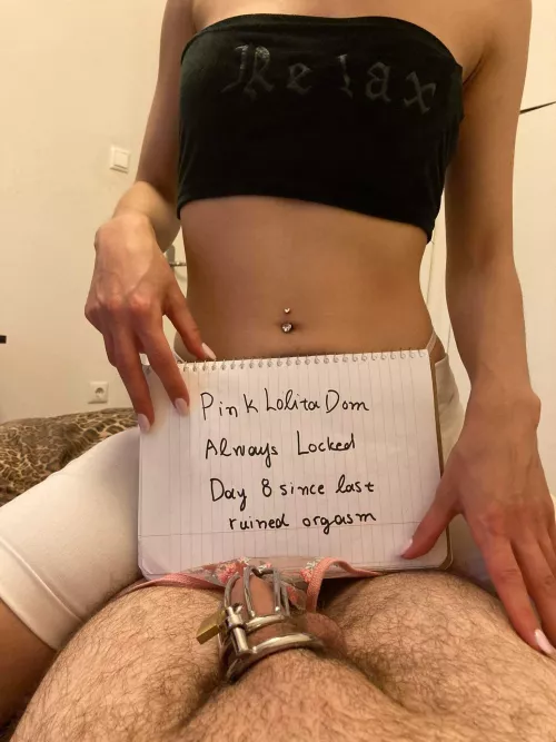 I LOVE playing with hubby's locked pathetic cock! It's my favourite game 😉🔐 by Idontknownnothing