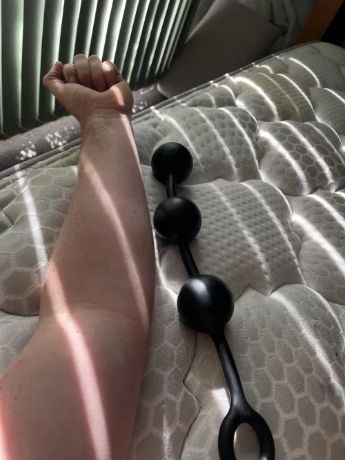 I love shoving my new 16.5 inch anal beads in my hole by CharityLess4033