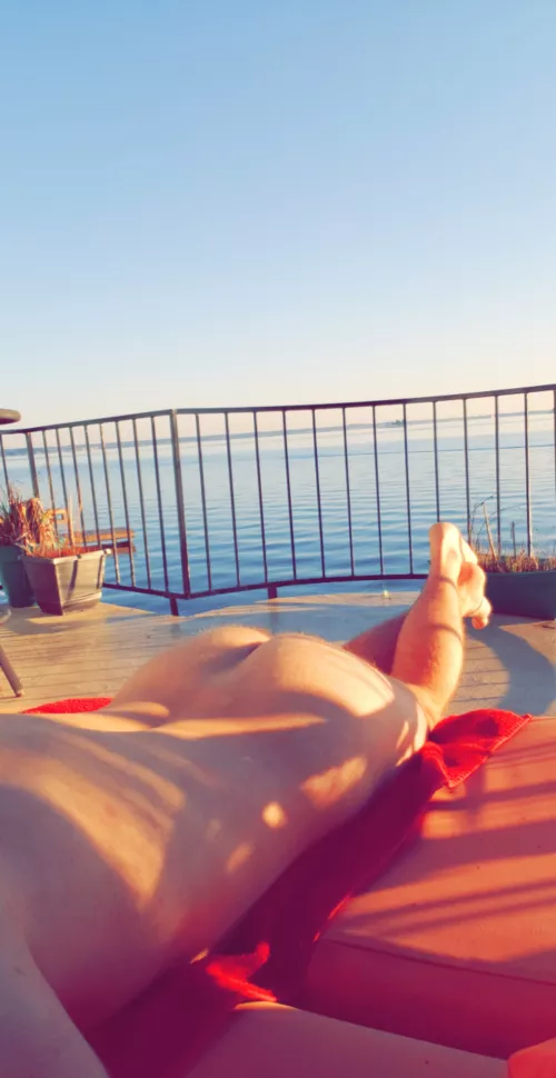 I love tanning on (m)y balcony 😏 by RowDry2473