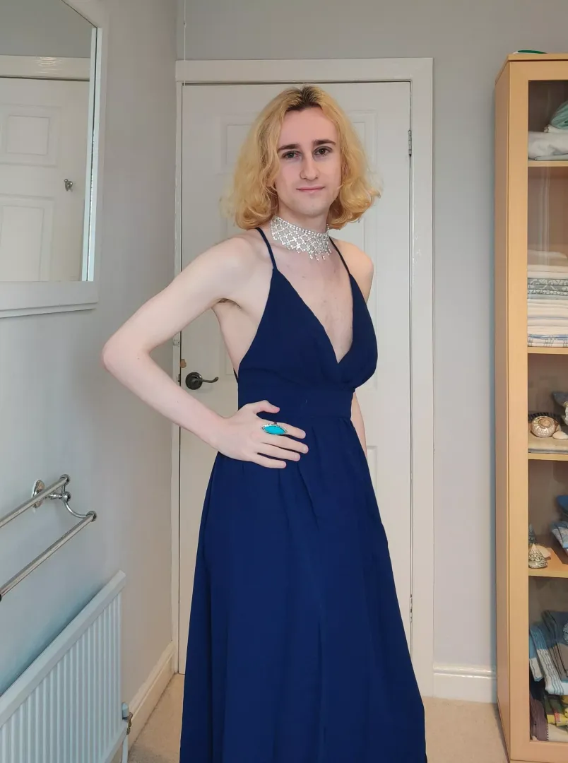 I love the blue colour of this dress x posted by CDLilyBateman