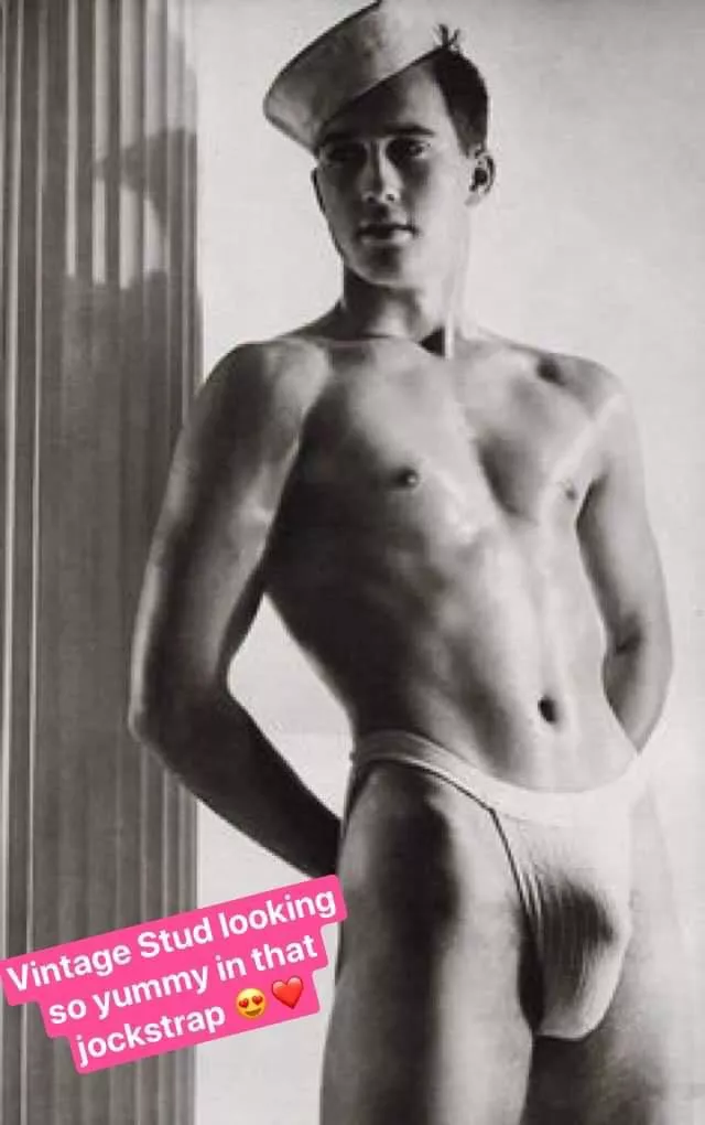 I love the vintage jockstrap on him, he looks so sexy in it. I need a vintage, retro jock like this 😍🥵 posted by Stewieboy2008