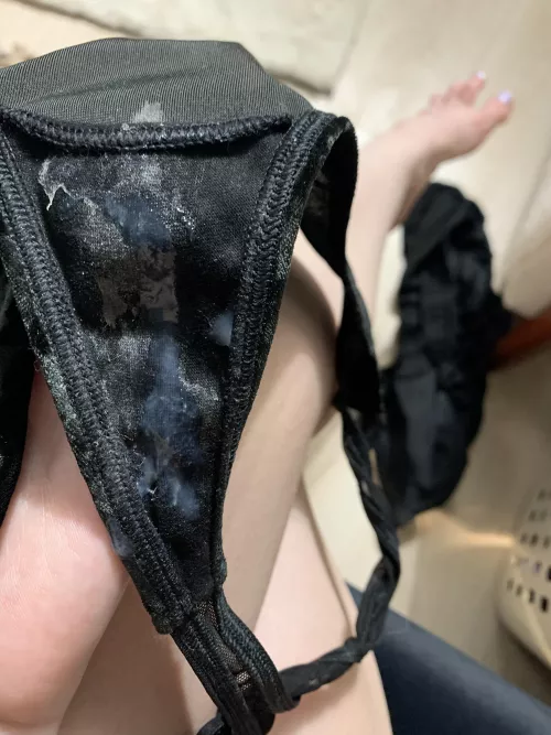 I love the way cum looks on black panties😈 by sugarandcyanidee