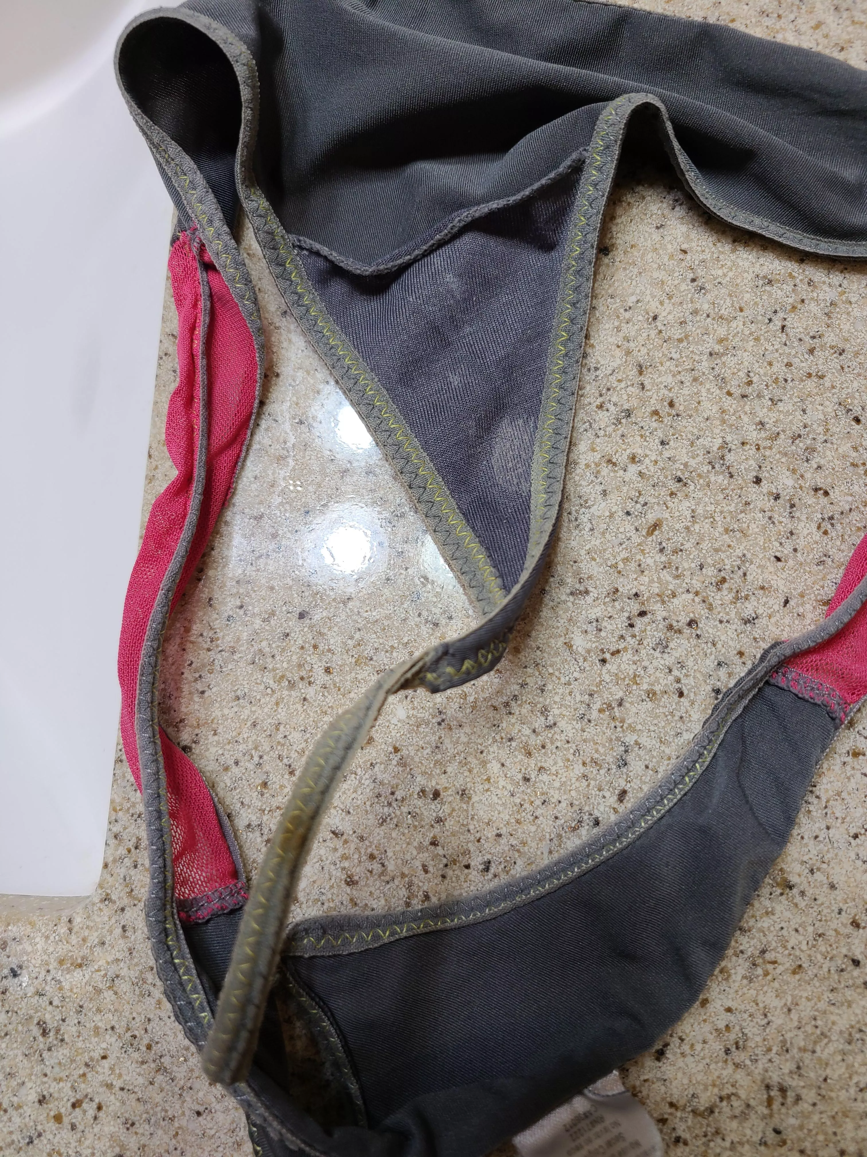 I love the way the string on this thong rubs on my...well you know where 😉 Very strong scented panties! posted by drummer3088