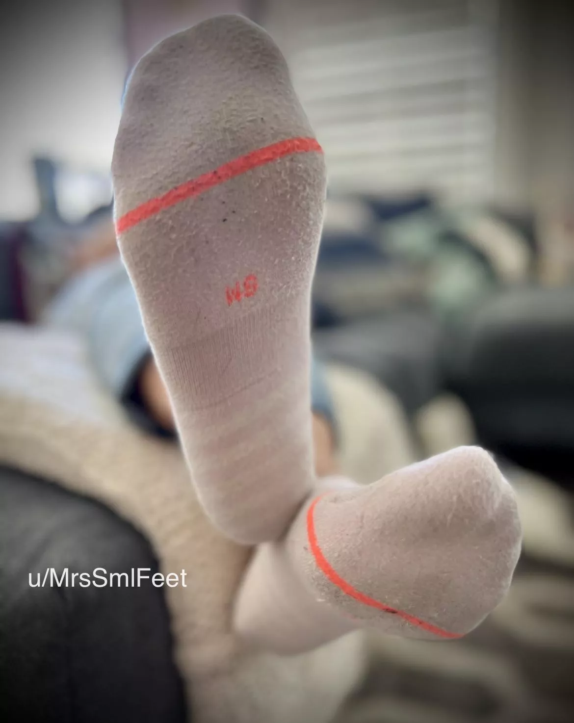 I love these new socks I picked up at the store. Do you want to take them off? posted by MrsSmlFeet