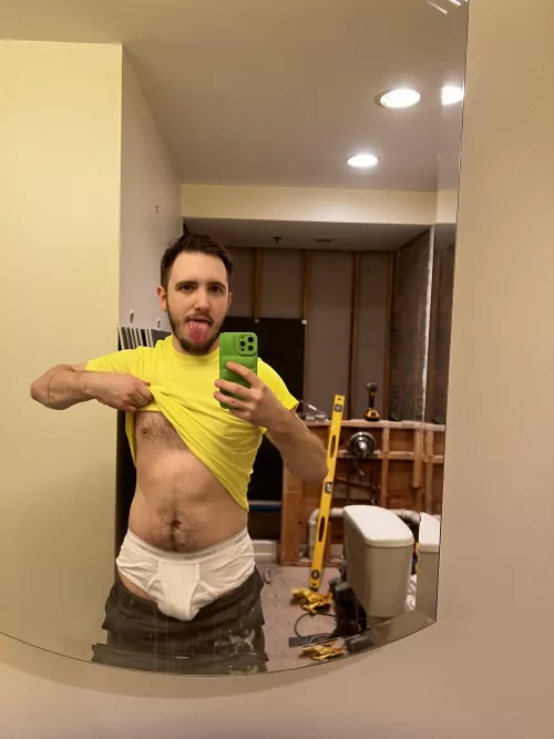 I love to wear tighty-whitie at work by vlad_chi_art