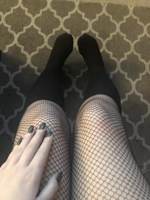 I love wearing socks over my fishnets 🖤 by SpookyBrat82