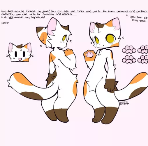 I made a fursona and credits for the base is from jinxit (it says it’s from them but I don’t have twitter and stuff like that so I can’t check :( ) by YinYangEffects