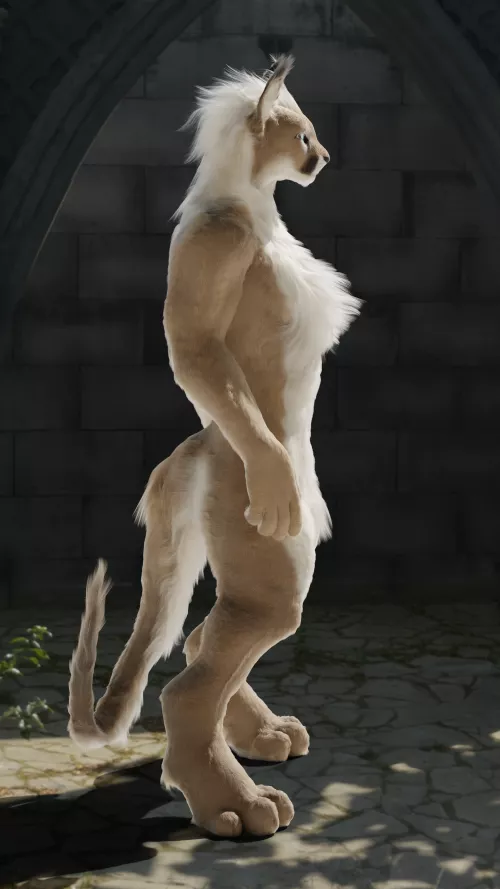 I made my fursona in 3D! by Saren-WTAKO