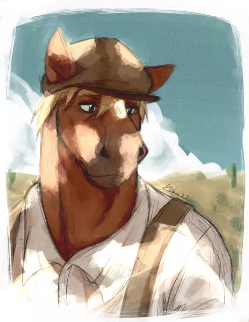 ''I miss him.'' // Art by me // Jebediah from The Smoke Room VN by spacetank