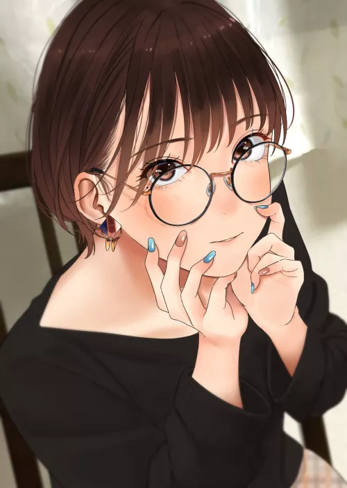 I normally wear contacts, do you like them? (@A_Saito_3110) by A_Manatee