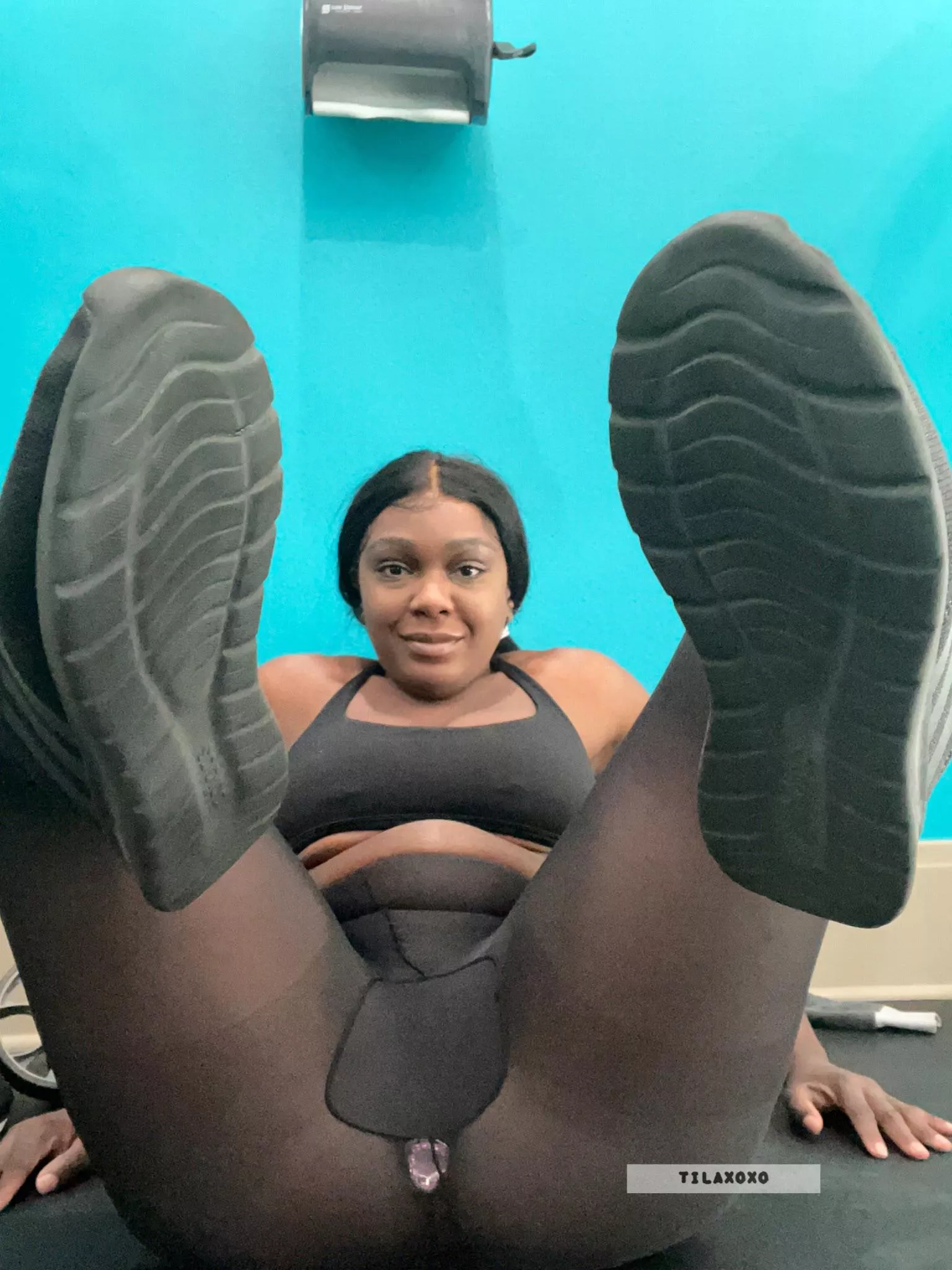 I noticed I wore pantyhose to the gym instead! posted by TilaToti