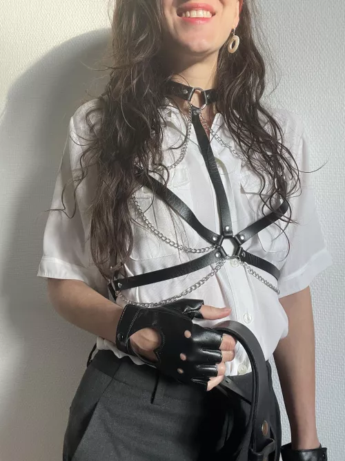 I only smile when I'm about to whip a man's ass with my belt. by Reine_Esther