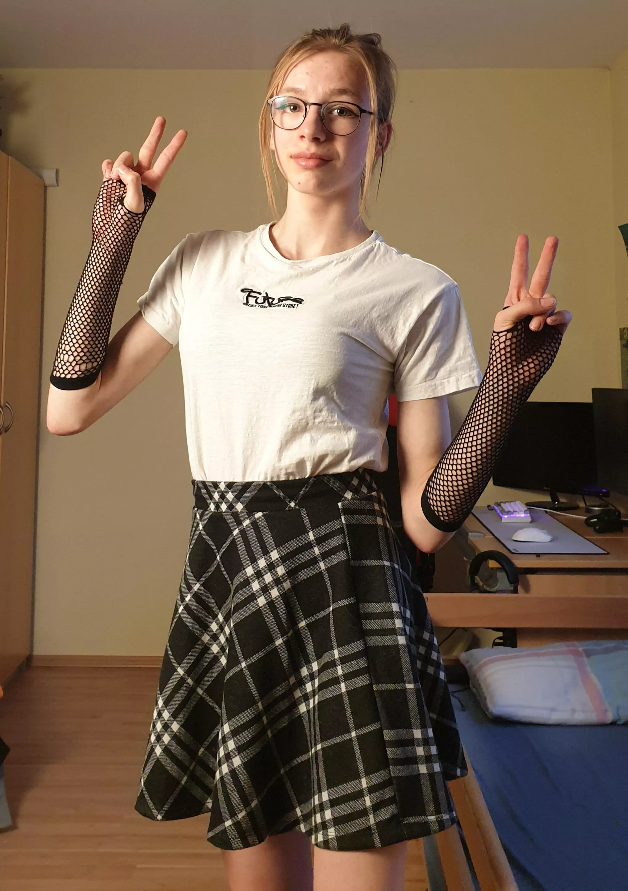 I put on a lot less eyeliner than before and although my acne does, I don't think I look to bad posted by YourNearbyFemboy