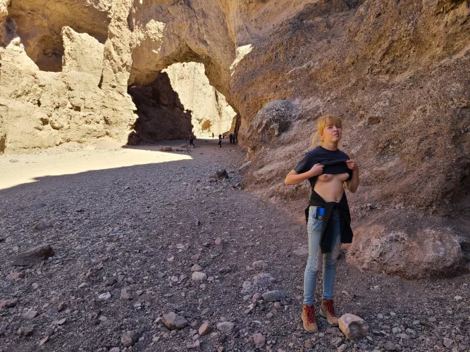 I really want to go back to death Valley, as the tourist walk in the background. [F] by bleedingpoppies