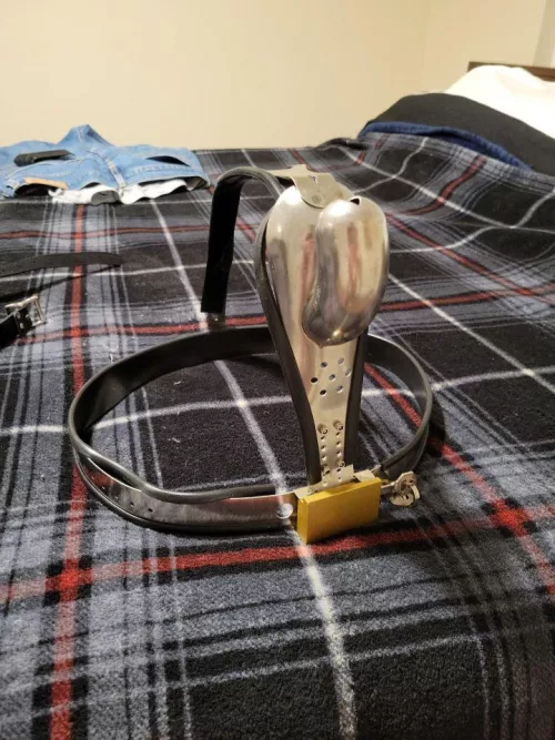 I recently got a belt style chastity, I'd welcome tips for making it more practical to wear longer than an hour or so. by submissiveinpa