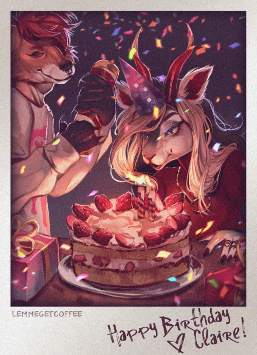 I sketched a quick birthday gift. Happy Birthday Claire! by LemmeGetSchwifty