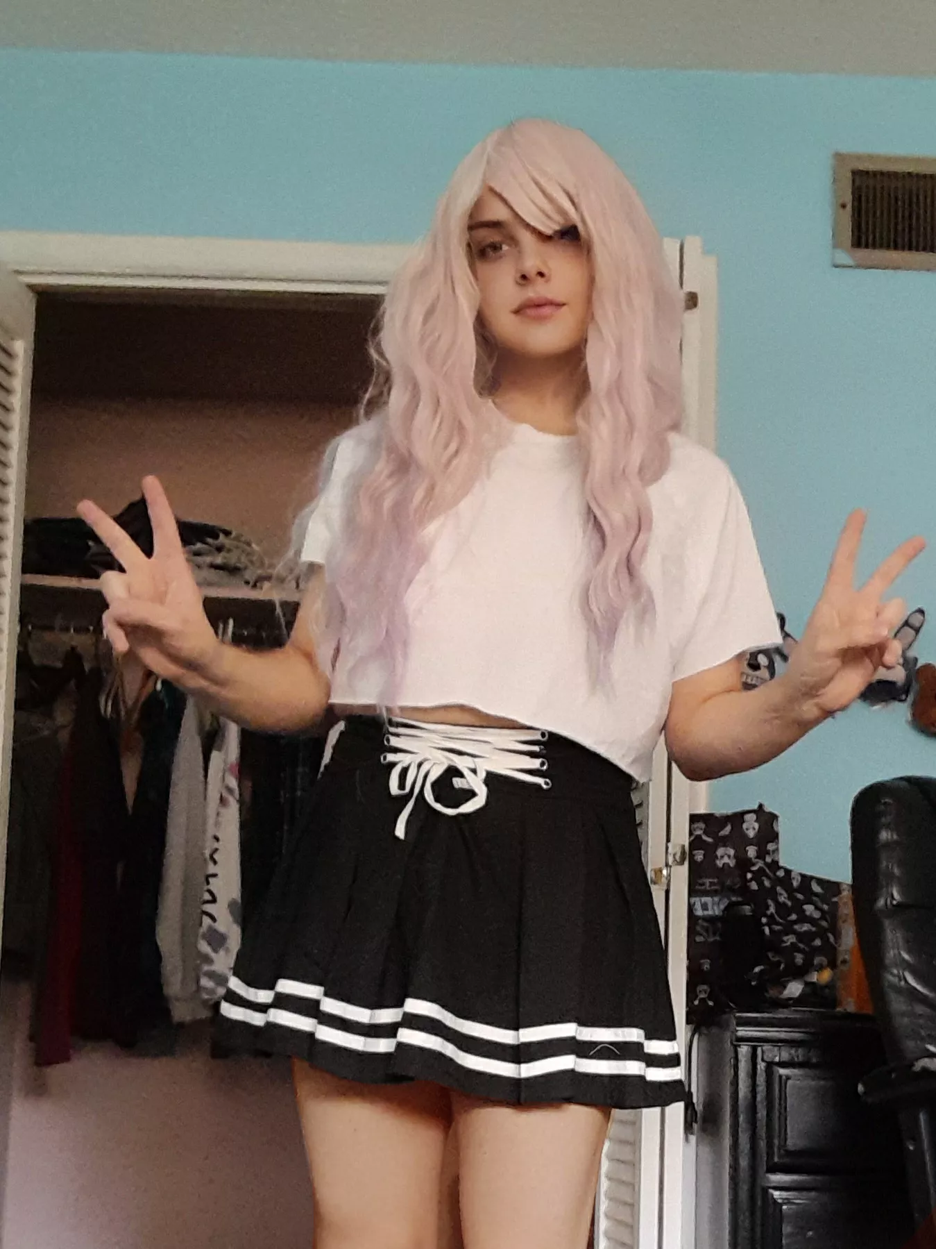 I swear, I wasn't tryna dress up as Belle Delphine. 😅 posted by brooke2valley