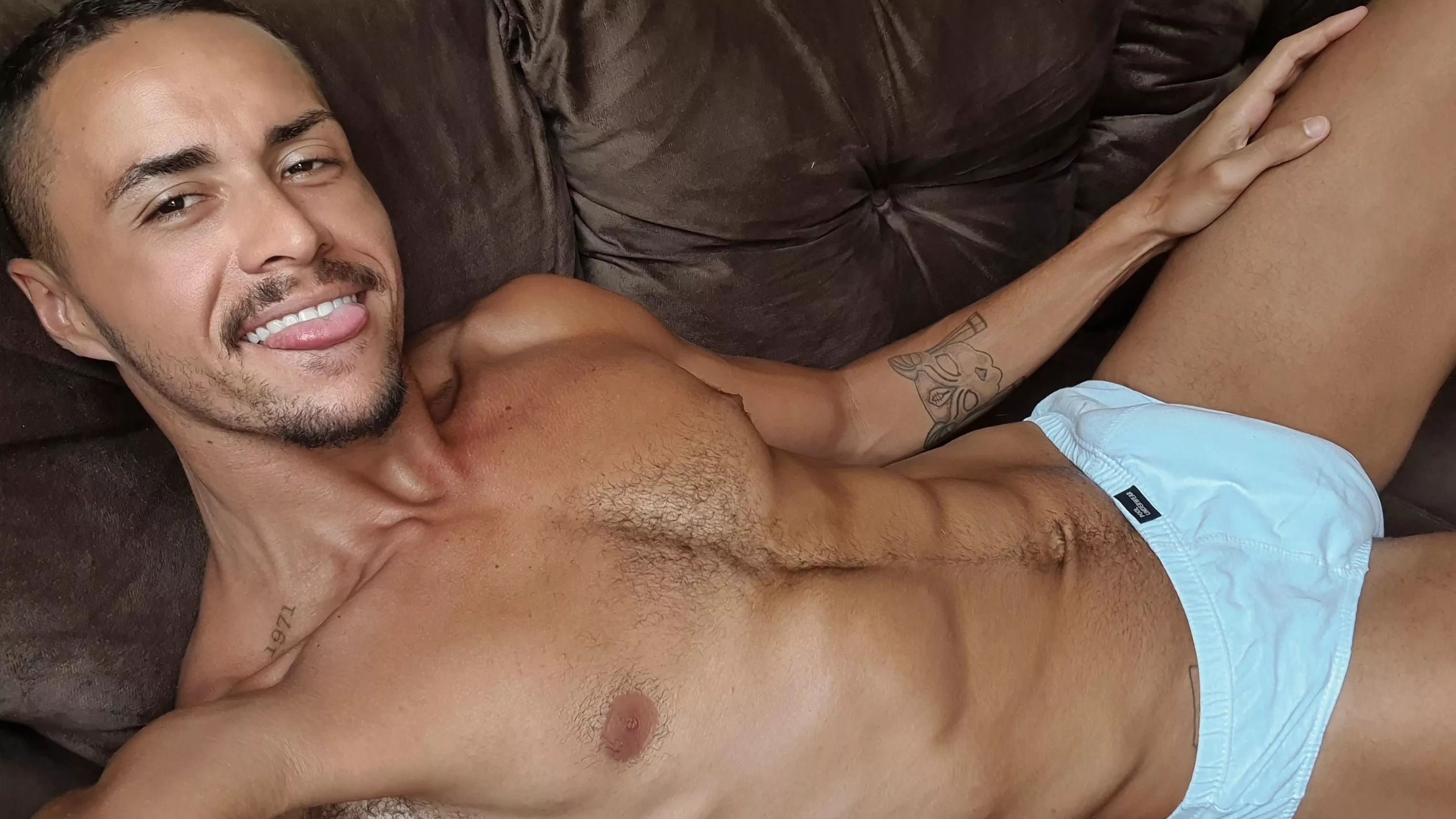 I think he's excited. posted by NaughtyPuzzle