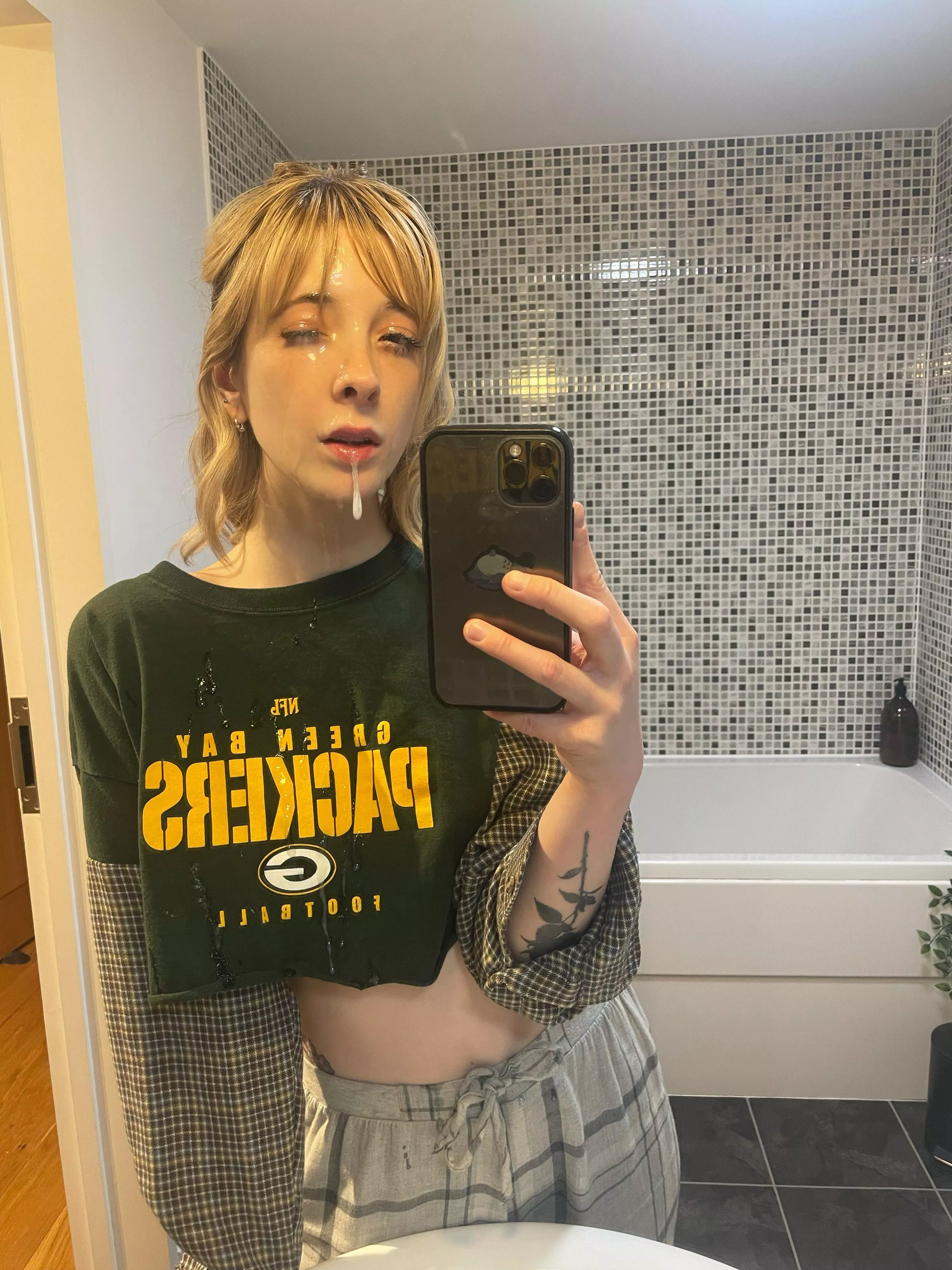 I think I got some on my shirt… posted by jadevowofficial