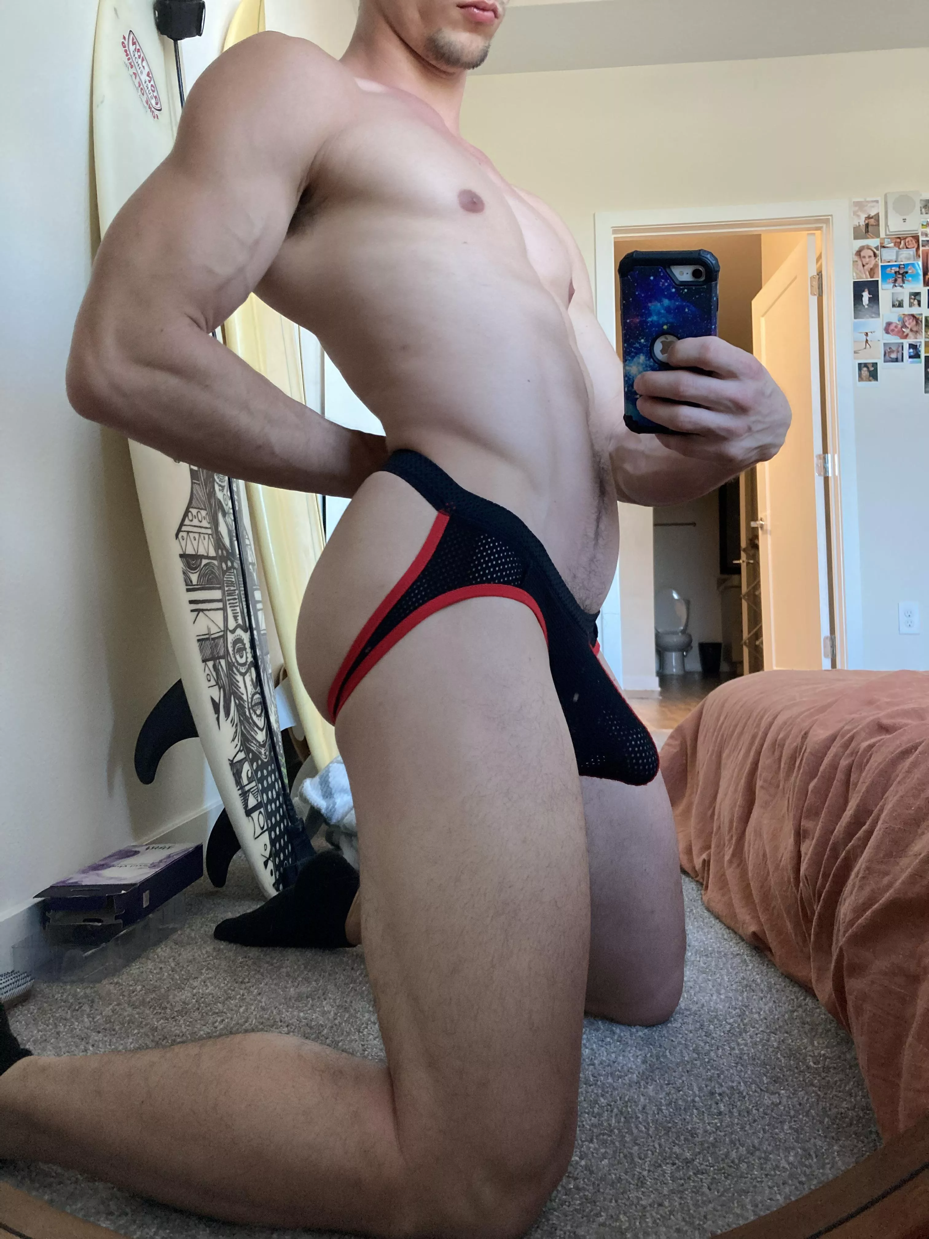 I think my jock is too tight for my hard cock🥵🍆 posted by onedik1