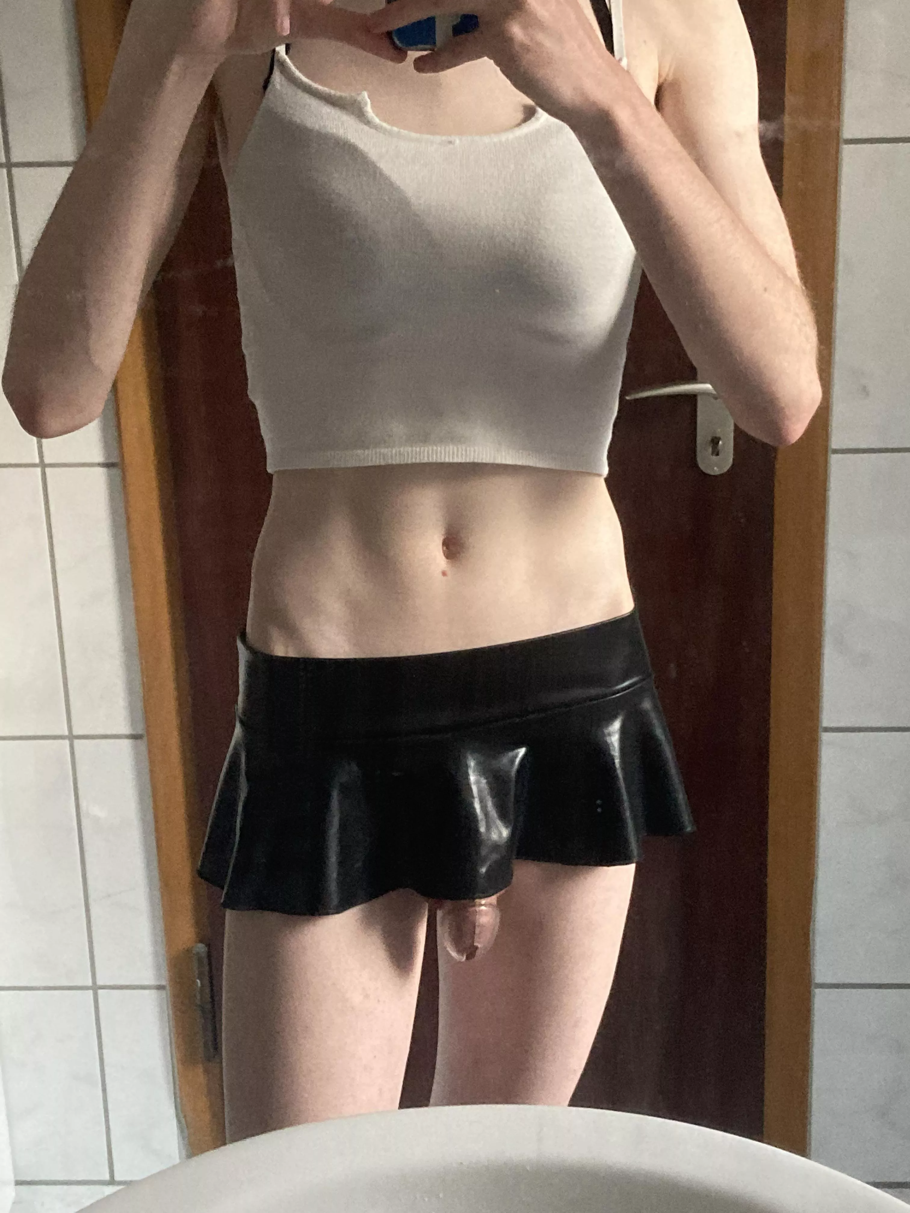 I think my skirt is to short 🤭 posted by ShoeDisastrous6623