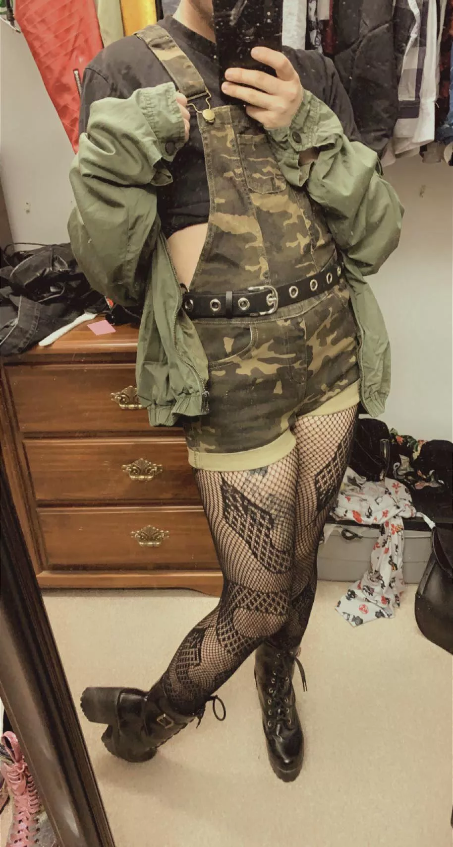 I think this outfit definitely looks better with the jacket 😊 posted by Not_plagued-yoon