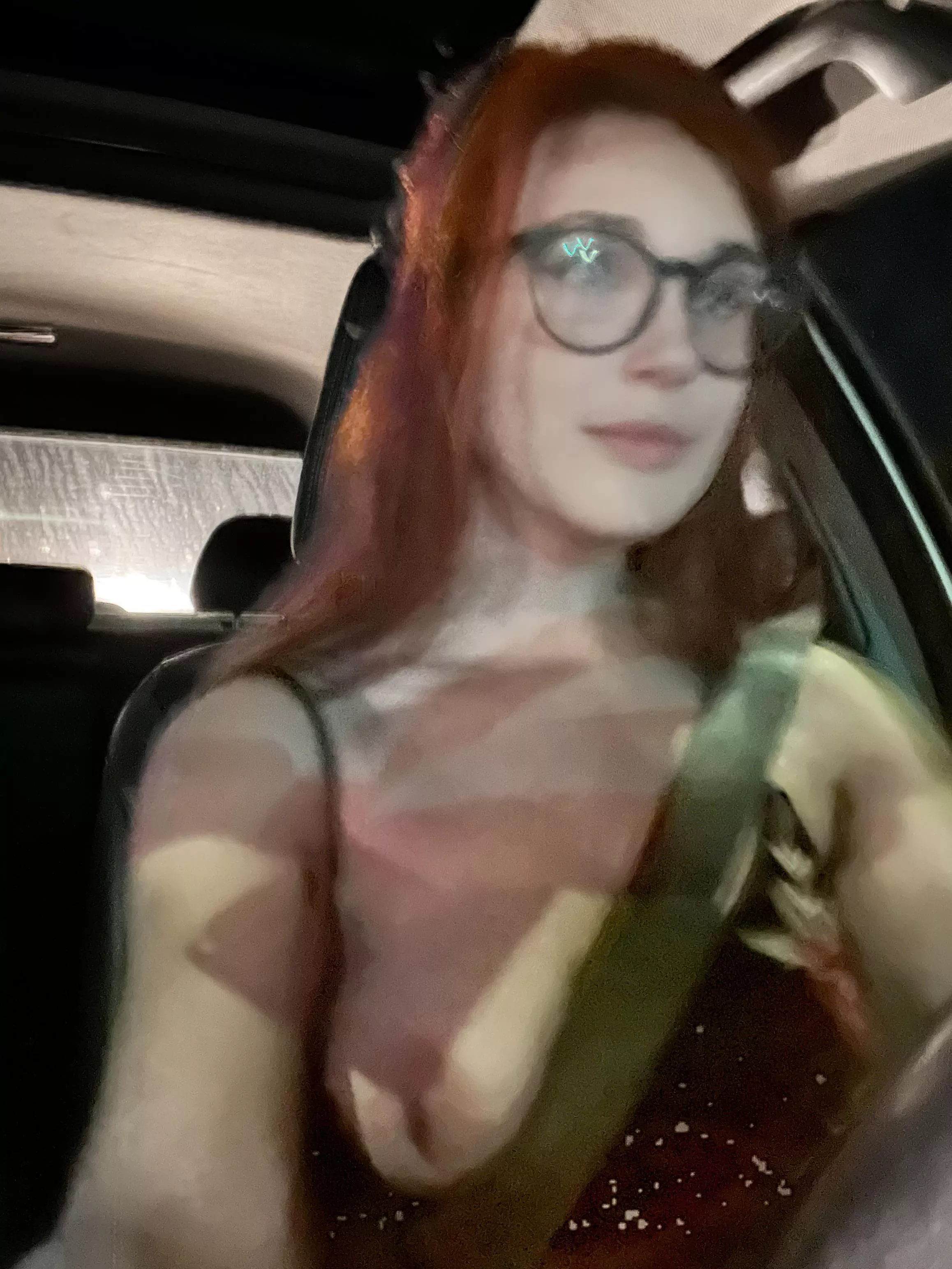 I tried really hard to take a titty pic while driving but I got nervous and it didn’t turn out. Can I can like, a B- for effort? posted by The_StuffedOlive