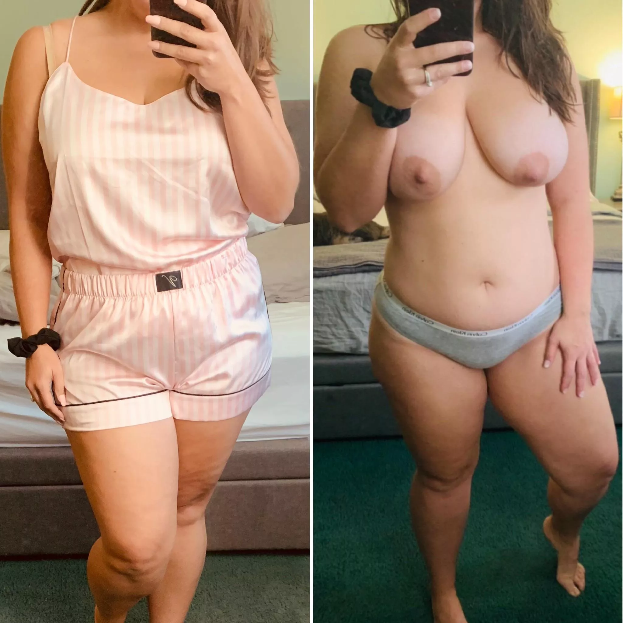 I walk around my house in one of these two looks pretty much every day posted by morganlove681