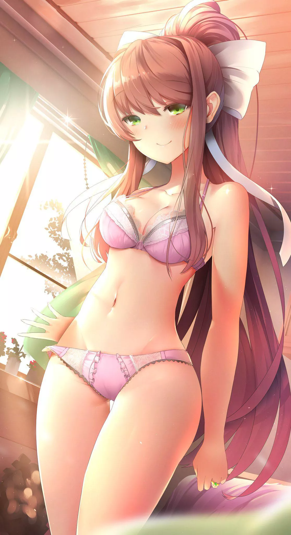 I wanna wrap Monikas ponytail around my cock and jerk off with it (tsukimaru) posted by TheSofterTheBetter