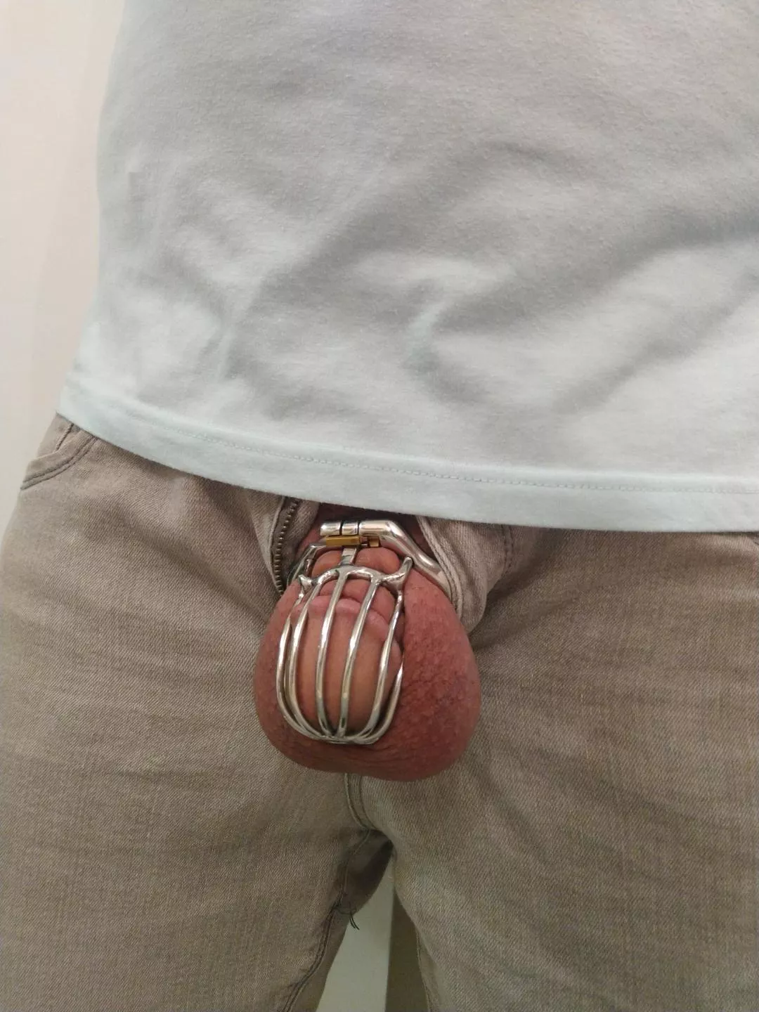 I was given an orgasm via a vibrator while still in my cage this weekend. I'm already feeling full again... posted by Allegedly-Brandon