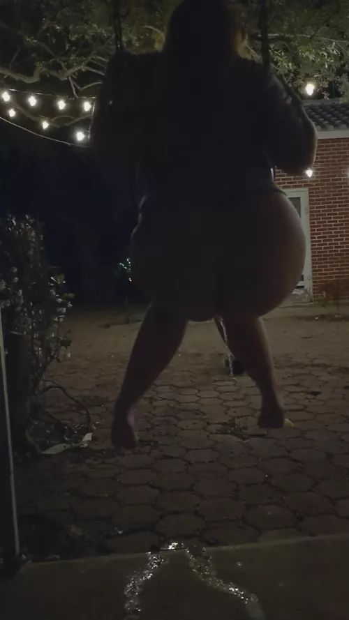 I went potty while I was swinging... hopefully that turns you on enough. by RemarkableAngle2754