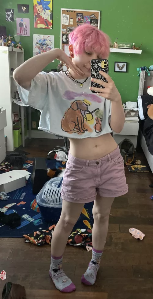 i will now only wear crop tops you can’t stop me !!! tummy tuesday and Promare’s 3rd anniversary good day by Hunchbackcat
