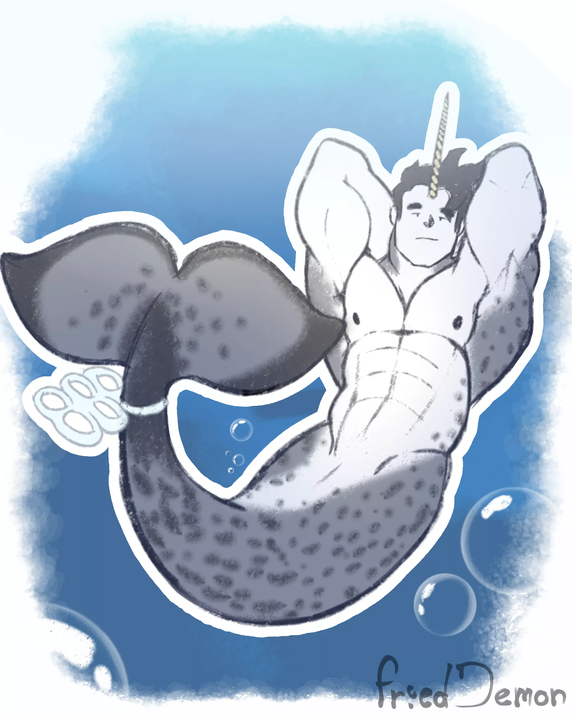 I will try to make as many mermay days as I can. I promise nothing, but I will try. this day we have a Narwhal (made by Me) posted by PBLNsfw