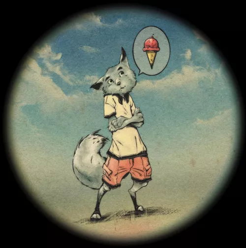 Ice cream…fursona study by beckerdraws_toons