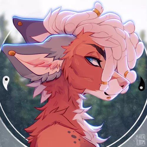 Icon trade (w/ wolfwoodz_ on ig) (art by me) by sirendoom