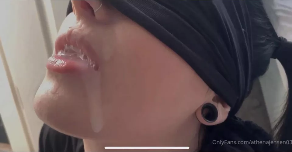 I’d like more cum from daddy. Anybody else wanna squirt their load into my mouth? 😍✊🏻💦 by AthenaJensen03