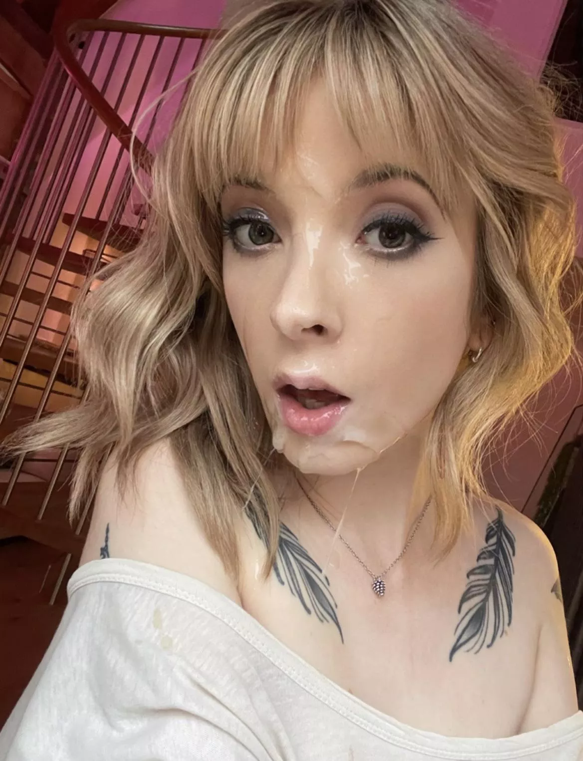 idk why i look so shocked… but here’s a new facial selfie posted by jadevowofficial