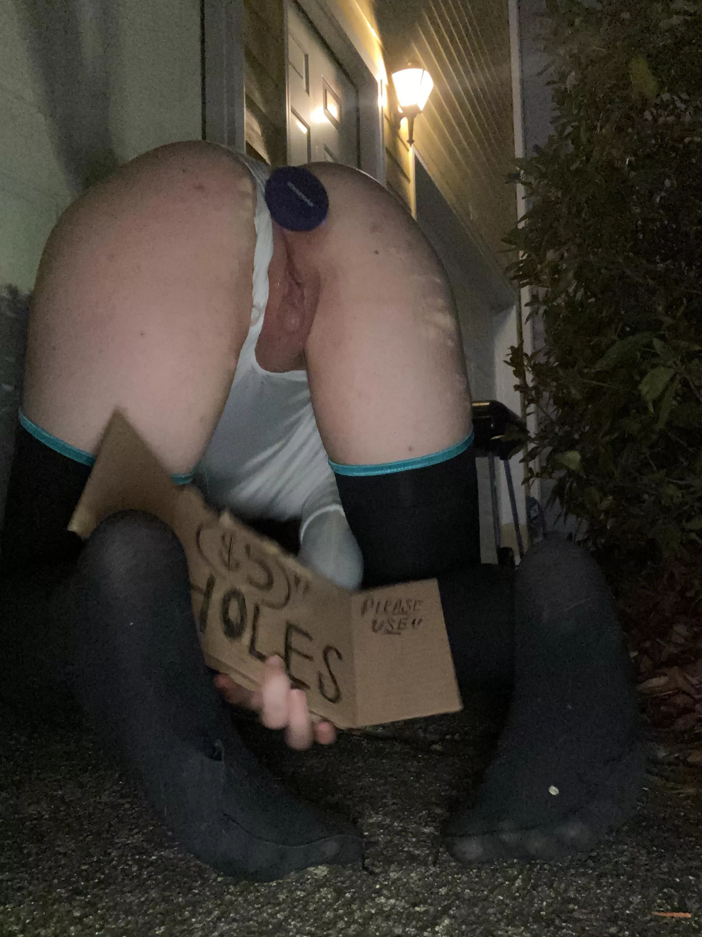 If only people walked on the other side of the bushes ;( posted by Gothic-Cumslut