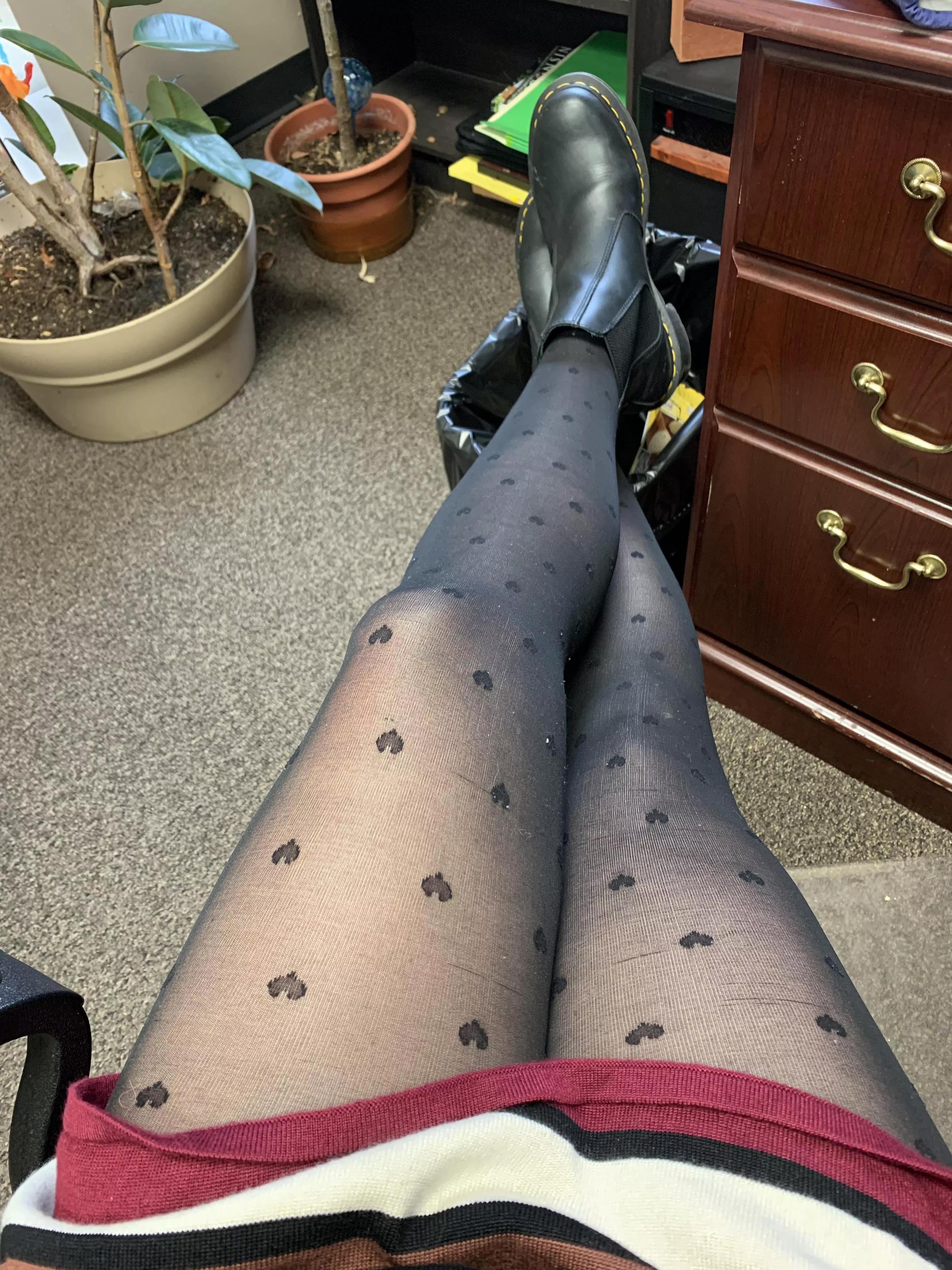If we worked in the same office, I bet you’d invent all sorts of reasons to come talk to me. Maybe you’d try to conversationally touch my leg. And you know what? I’d let you. posted by TooTights