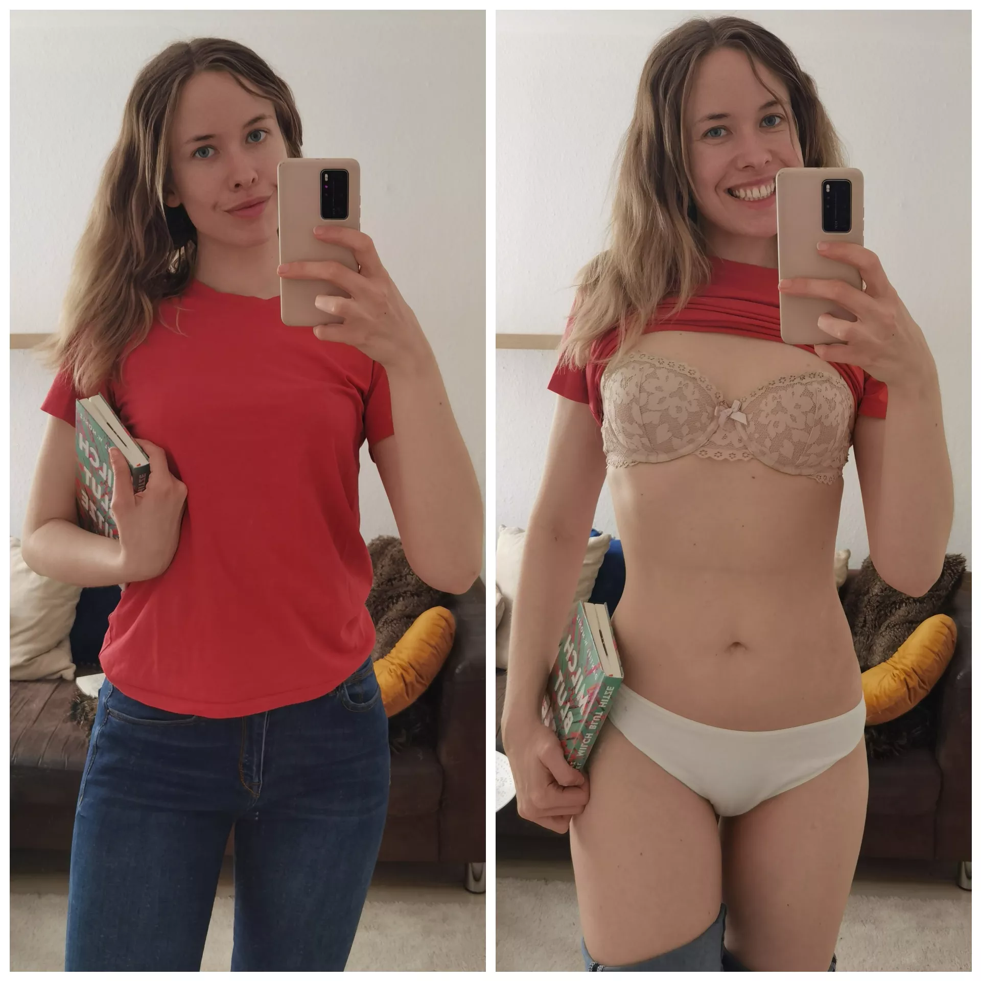 If you ever asked yourself what the nerdy librarian from next door wears underneath 😁 posted by naturalgirl_mel