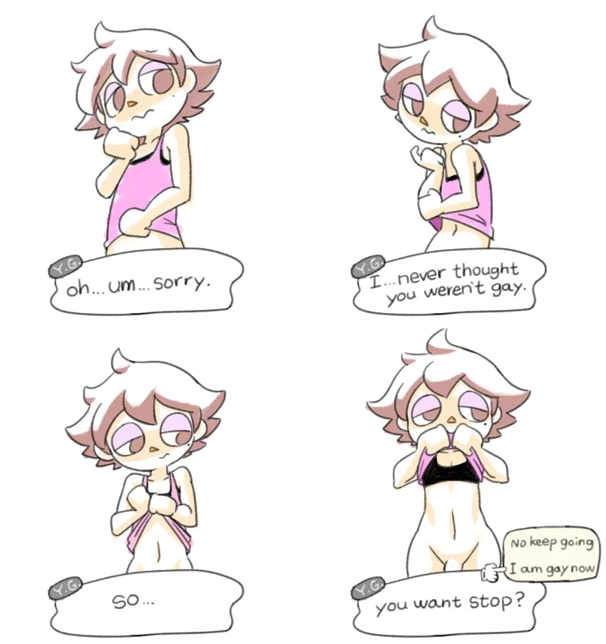 If you really aren't gay you can stop me whenever you want~ posted by BiHentaiAddict99