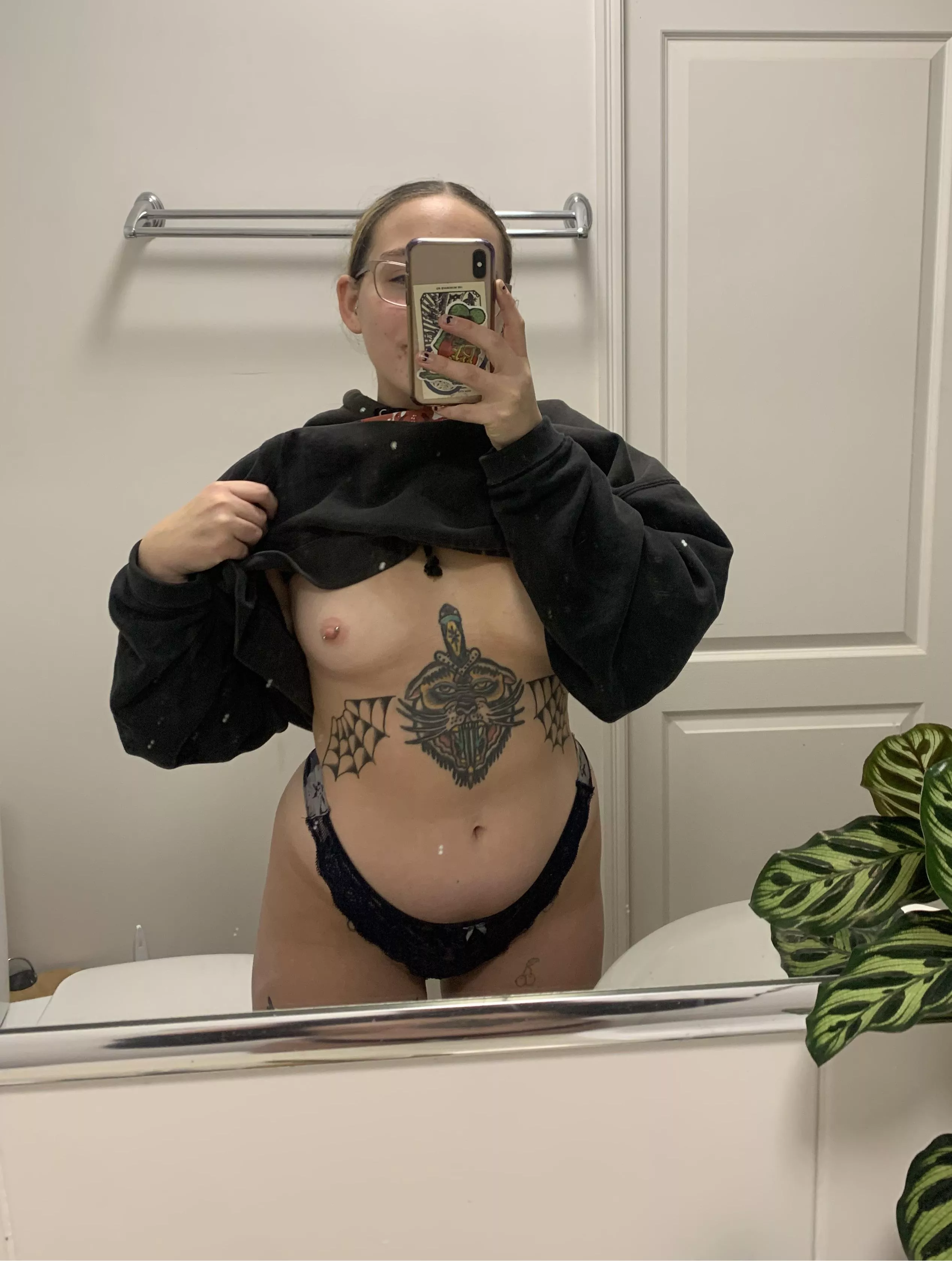 If you were wondering what’s under my clothes 🍒✨🫢 posted by sagemae234