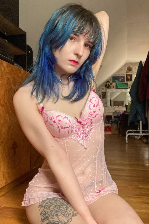 I’ll be your little blue-haired cutie by desirebeedesirego