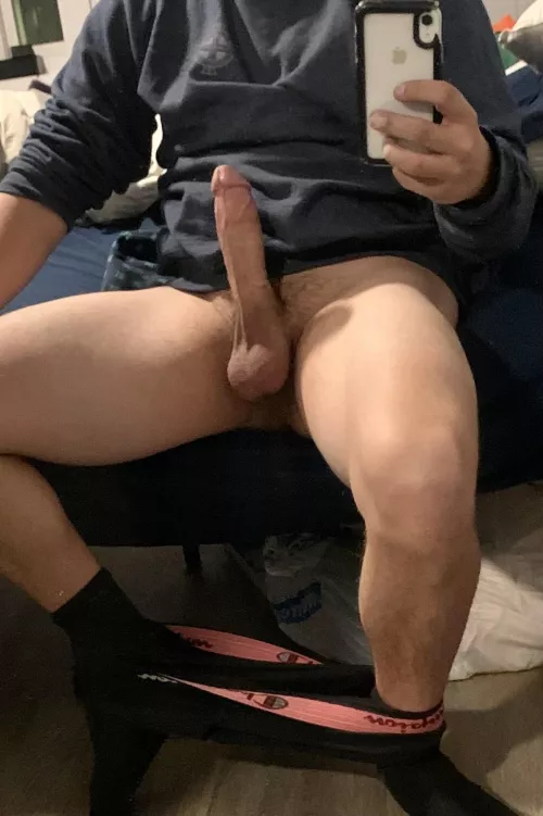 I’m a 6’0 180 lbs. white boy, and for some reason I was blessed with a thick 9inch cock, I ain’t complaining! by LowEcho4515