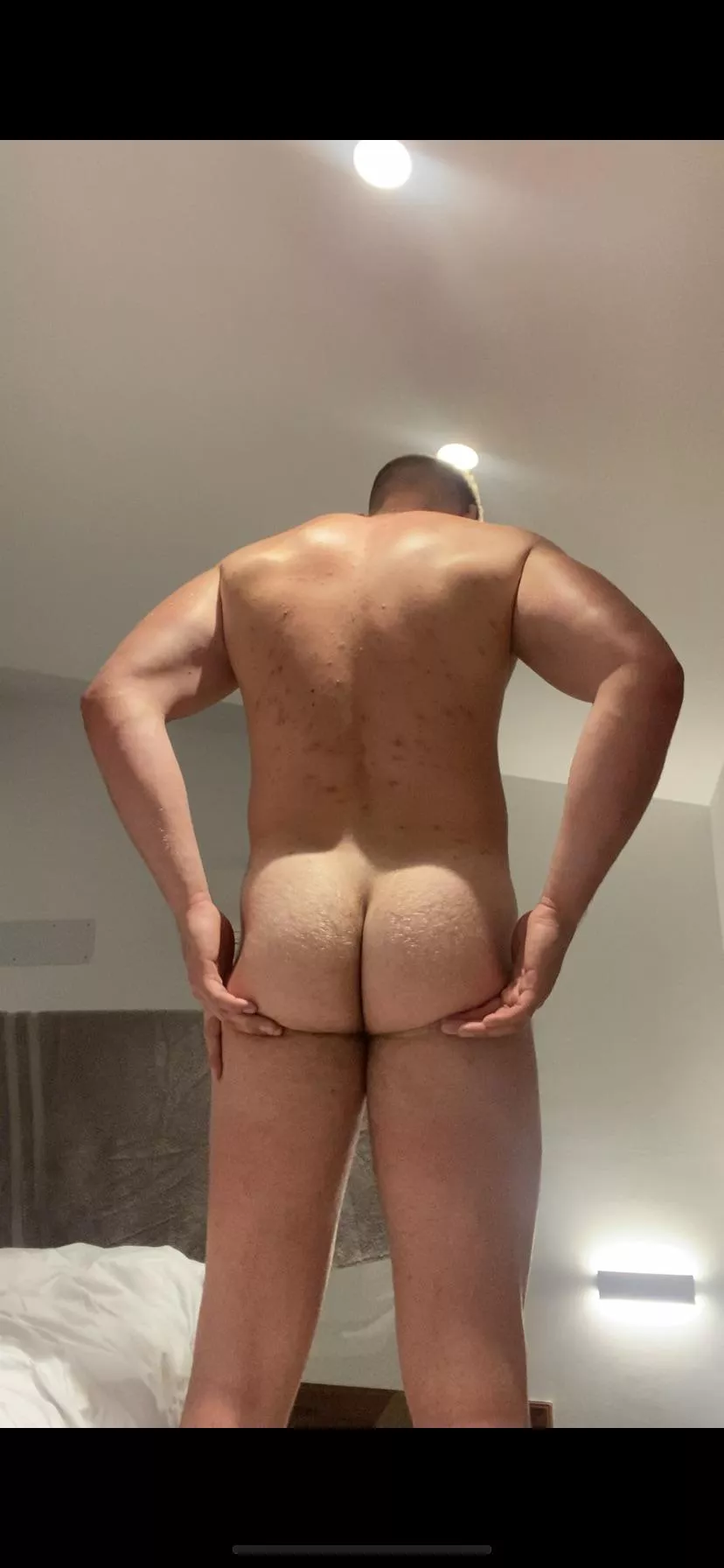 I’m at the end of your bed like this, comment what you are doing first 😈 posted by fitneszfreddie