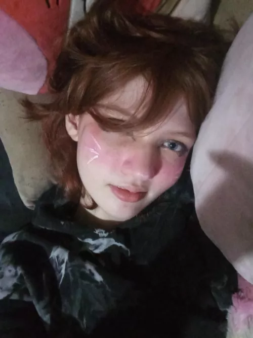 I'm going to bed! People gonna wear something slightly more masculine than usual tomorrow. Night night!! by useless_human-1798