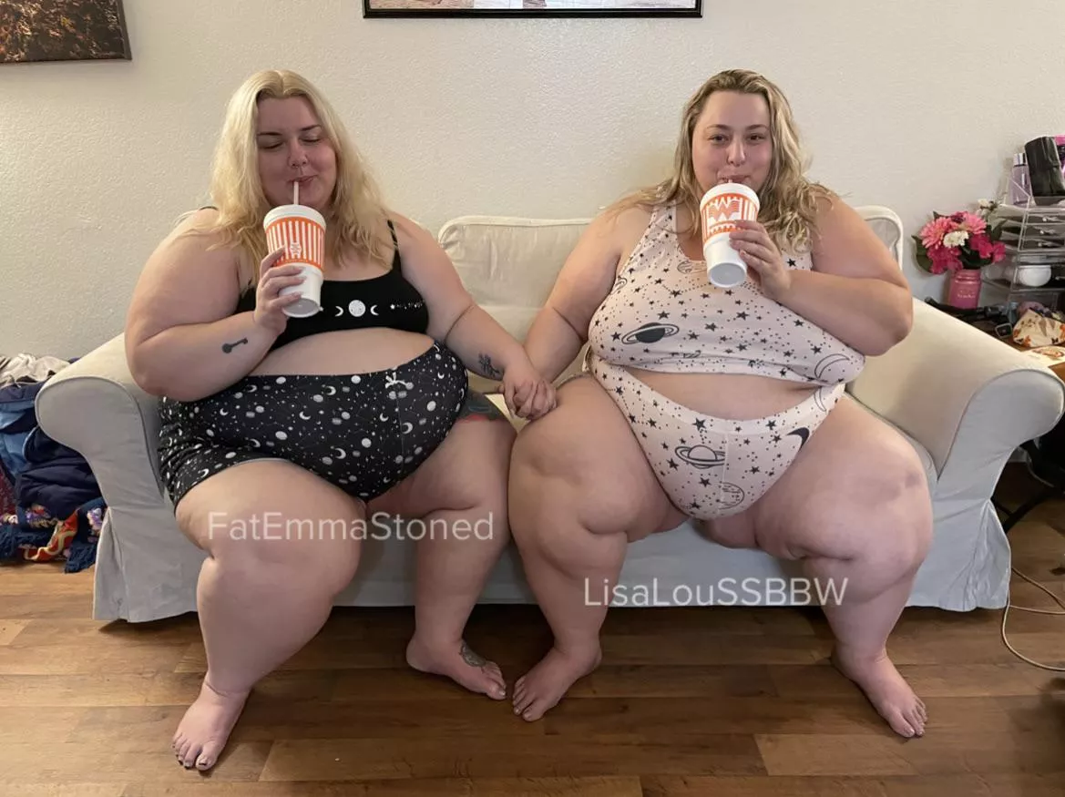 I’m never letting go again, so happy to be back with my bestie @FatEmmaStoned posted by LisaLouSSBBW